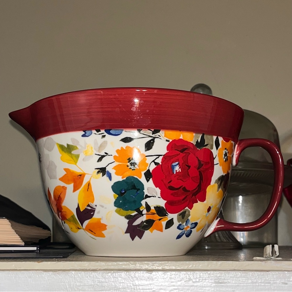 RARE The Pioneer Woman 2.83 Quart Multi Color Batter Bowl
